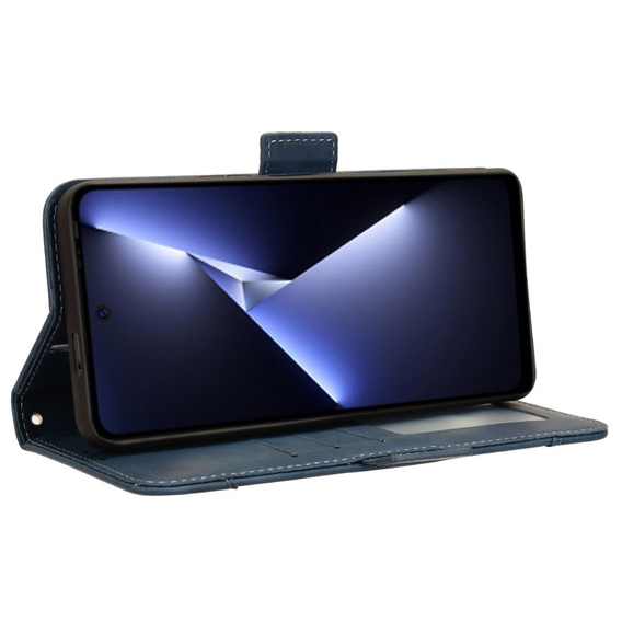 Flip case for Tecno Pova 5 Pro 4G, Card Slot, blue