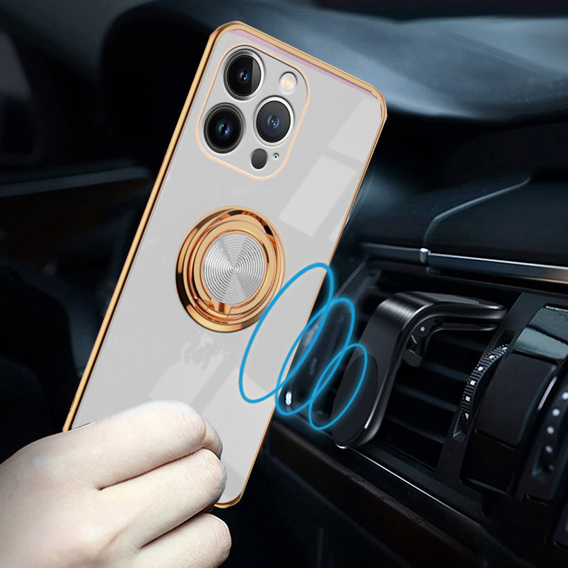 Case for iPhone 14 Pro Max, Electro Ring, white