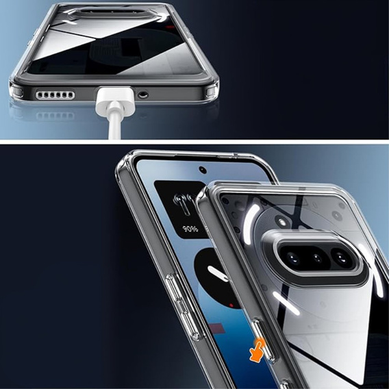 Case for Nothing Phone 3a, Fusion Hybrid, transparent