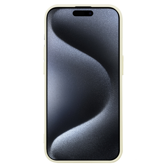 Case for iPhone 15 Pro Max, Silicone Lite, cream
