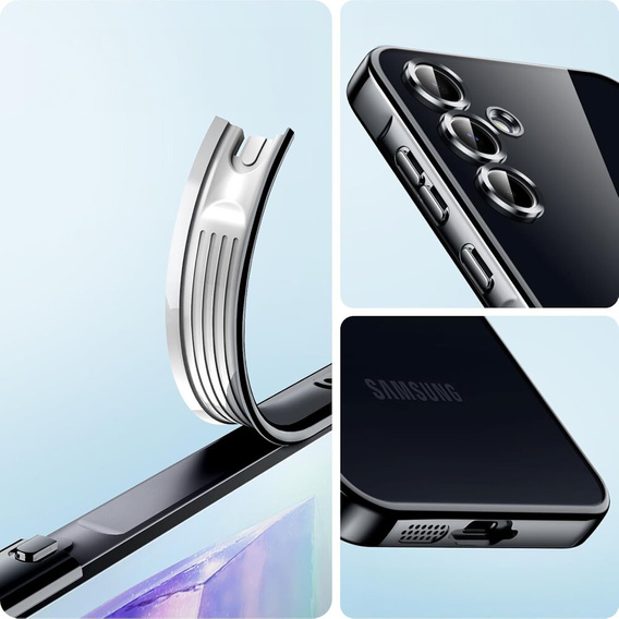Case for Samsung Galaxy S25, Electro MagSafe, black + Screen Glass