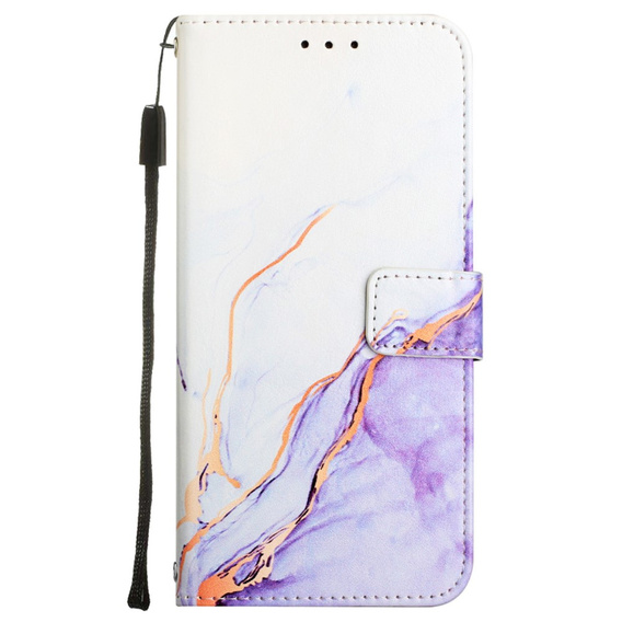 Flip case for Xiaomi Redmi Note 13 Pro 4G / Xiaomi Redmi Note 14S / Xiaomi Poco M6 Pro 4G, Wallet, Marble purple