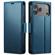 Glossy Litchi wallet case with flap for iPhone 17 Pro Max