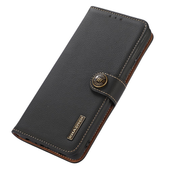 KHAZNEH RFID case for Xiaomi Redmi Note 13 Pro 5G, Litchi Texture, black