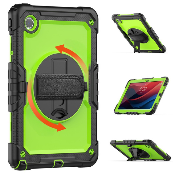 Armored Case for Lenovo Tab M11, protective 360 with stylus slot, green