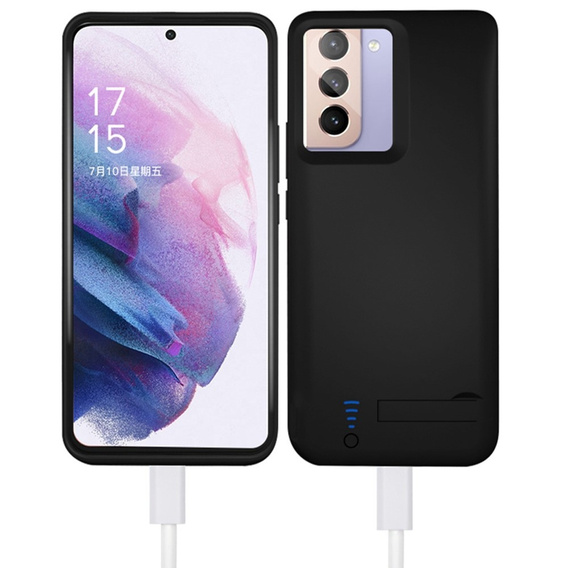 Case with 4800mAh Battery for Samsung Galaxy S21, black