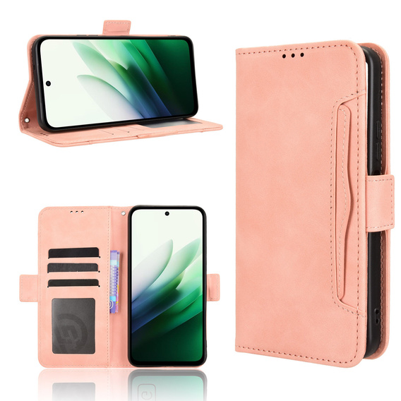 Flap case for Xiaomi Redmi 15 5G / 4G, Card Slot, wallet, pink
