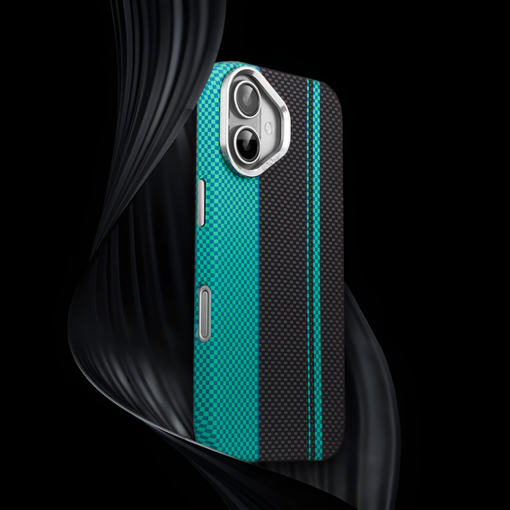 MagSafe's iPhone 16 Case, Carbon Fiber, black / blue
