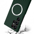 Case for Samsung Galaxy S22 Ultra, Magsafe Slim Carbon, green