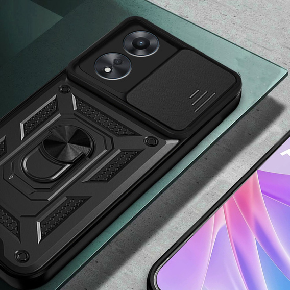 Case for Oppo A78 5G, CamShield Slide, black