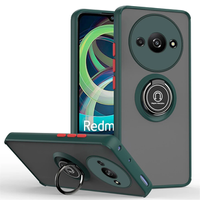 Silicone case for Xiaomi Redmi A3, with camera protection, transparent / green