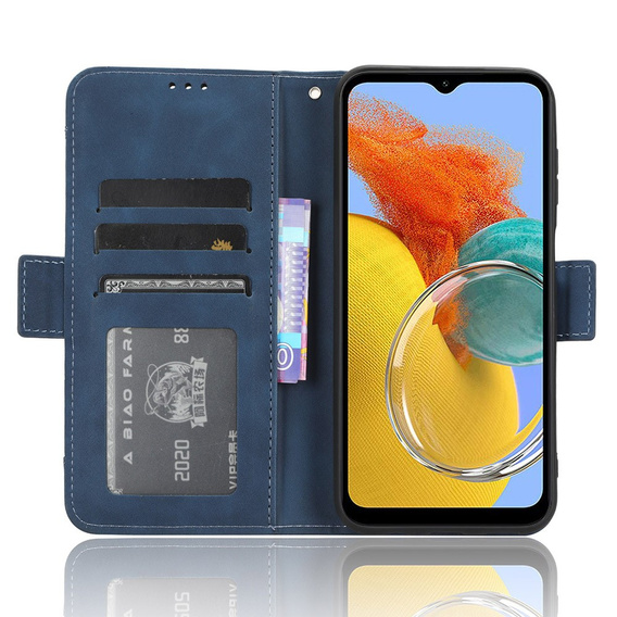 Flip case for Samsung Galaxy M34, Card Slot, blue