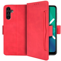 Flip case for Samsung Galaxy A04S / A13 5G, Card Slot, red