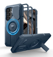 Armored case for Samsung Galaxy S25, Dexnor CamProtect MagSafe, blue (Two frames)