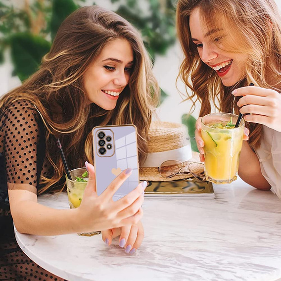 Case for Samsung Galaxy A53 5G, Electro heart, purple