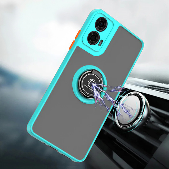 Case for Motorola Moto G24 / G24 Power / G04, Frosted Ring, blue
