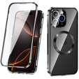 Magnetic Dual Glass MagSafe case for iPhone 16 Pro Max, black