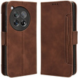 Flip case for OnePlus 12 5G, Card Slot, brown