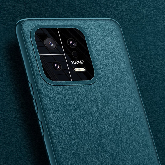 Leather case for Xiaomi 13, leather hybrid, green