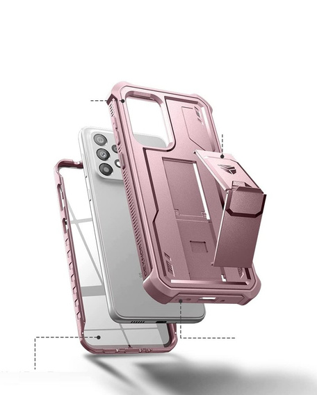 Armored case for Samsung Galaxy A33 5G, Dexnor Full Body, pink