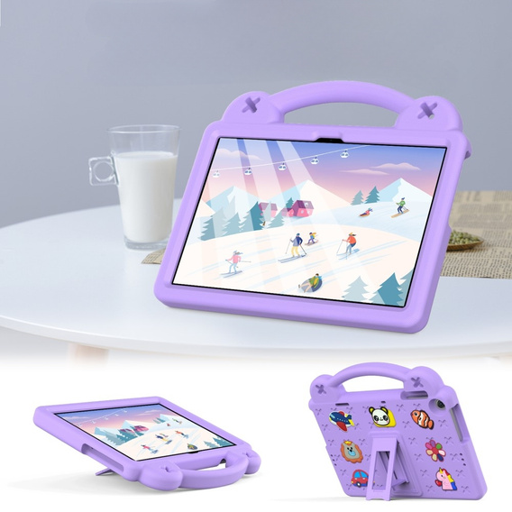 Children's case for Lenovo Tab M10 10.1 Gen 3 TB-328FU/TB-328XU, Cute Patterns, with stand, purple