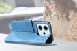 Flap case for Oppo Reno 14F, wallet, Butterfly, blue