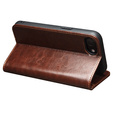 Flip case for Iphone 16E, QIALINO Leather Wallet, brown