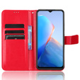 Flip case for Infinix Smart 7 HD 4G, Crazy Horse Wallet, red