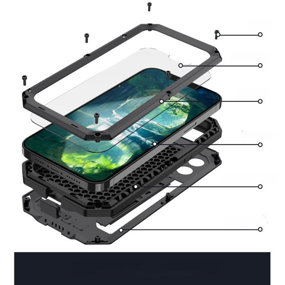 Case for iPhone 13 Pro Max, R-JUST CamShield Slide, armoured, black