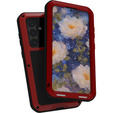 Love Mei Case for Samsung Galaxy S25 Ultra, armored with glass, red