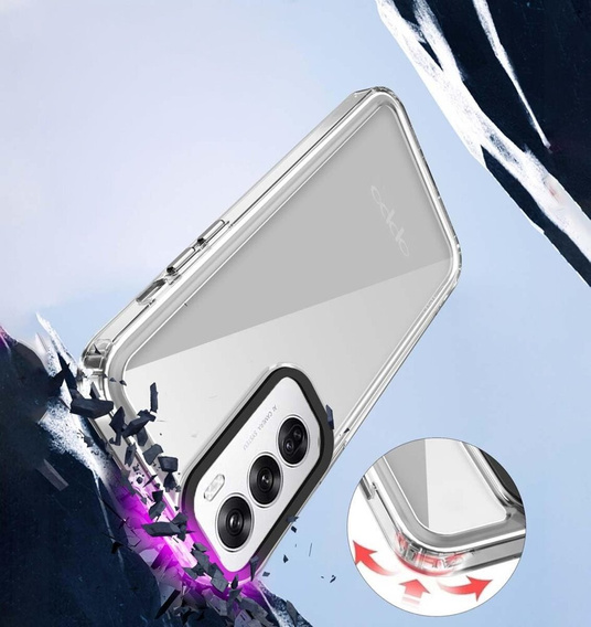 Case for Oppo Reno 12, Fusion Hybrid, transparent