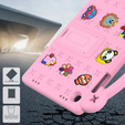 Children's case for Samsung Galaxy Tab A11 Plus / A9 Plus, Cute Patterns, with stand, pink