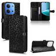 Flip case for Xiaomi Redmi 15C 4G/LTE, Wallet Rhombus, black