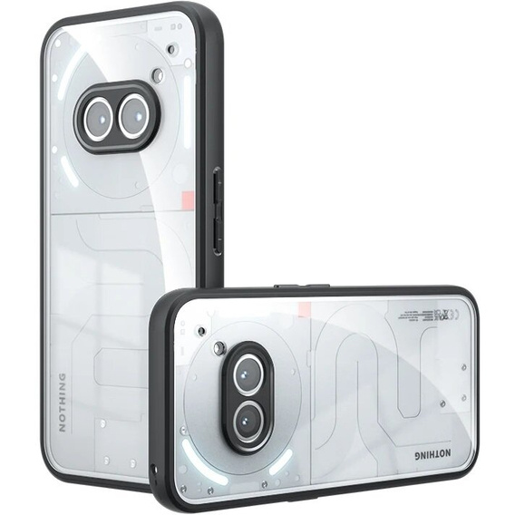 Case for Nothing Phone 2a, Fusion Hybrid, with camera protection, transparent / black