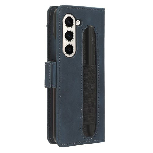 Flip case for Samsung Galaxy Z Fold 5 5G, Card Slot, dark blue