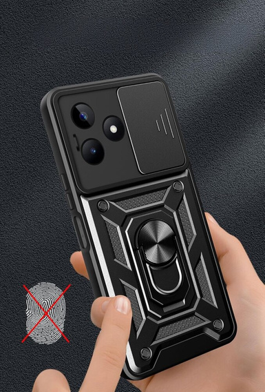 Case for Realme C63, CamShield Slide, black