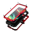 Case for iPhone 15 Pro Max, R-JUST, armoured, red / black