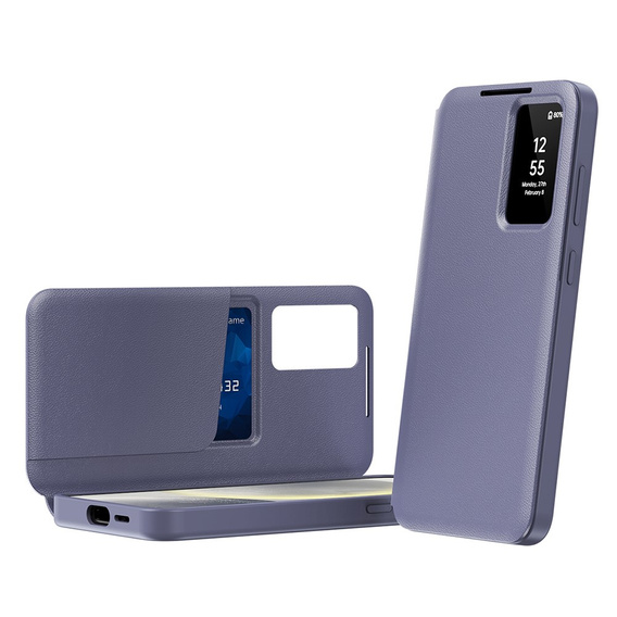 Flip case for Samsung Galaxy A55 5G, Smart View Wallet, purple