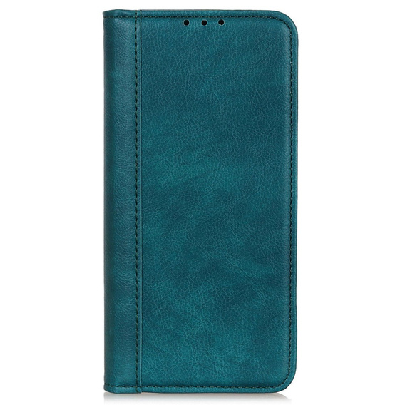 Case for Samsung Galaxy A55 5G, Wallet Litchi Leather, green