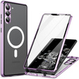Magnetic Dual Glass MagSafe case for Samsung Galaxy S23, purple