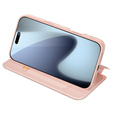 Dux Ducis case for iPhone 17 Pro Max, Skin Pro, with flap, with card slot, pink