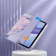 Case for iPad 10.9" 2022 (10 gen.), Smartcase Hybrid, with stylus space, Marble purple