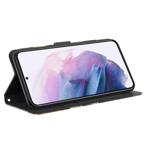 Flip case for Samsung Galaxy A14 4G/5G, Wallet, Cat & Tiger, grey