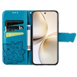 Flip case for Realme 14 Pro 5G, Butterfly, blue