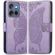 Flip case for Motorola Edge 50 Neo / Motorola ThinkPhone 25, Butterfly, purple