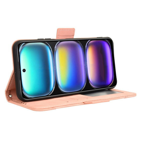 Flip case for Infinix Hot 50 4G, Card Slot, pink