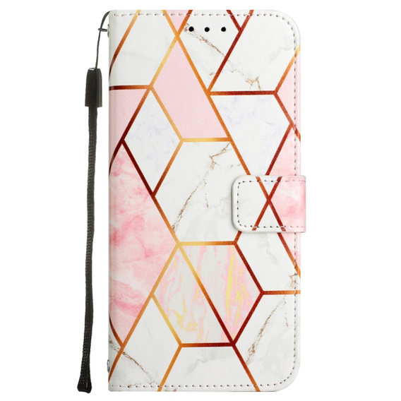 Flip case for Xiaomi Redmi Note 13 Pro 4G / Xiaomi Redmi Note 14S / Xiaomi Poco M6 Pro 4G, Wallet, Marble pink
