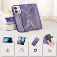 Flip case for Xiaomi Redmi 15C 4G/LTE, Butterfly, purple