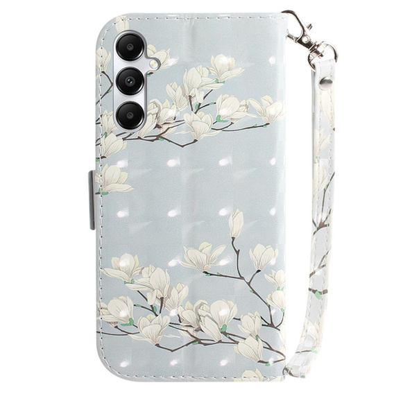 Flip case for Samsung Galaxy A05s, Wallet, Magnolia, white