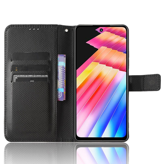 Flip case for Infinix Hot 30i, Wallet Smart Magnet, black